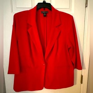 Red NYCC 3/4 Sleeved Jacket, 2X; NEVER WORN